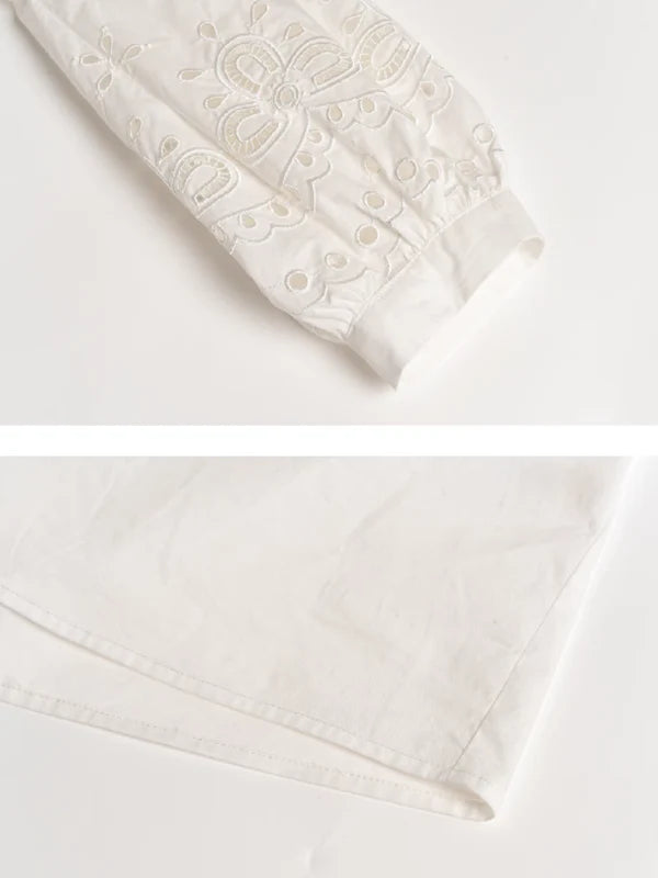 Cotton Bloom Embroidered Dress