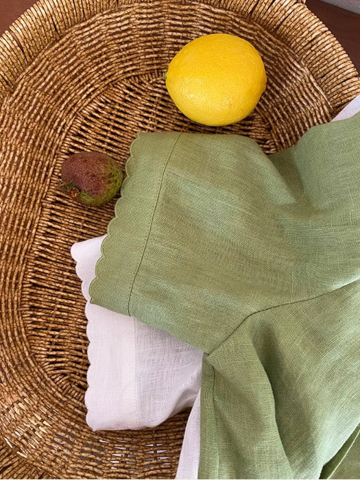Sophia's Green Linen Blouse