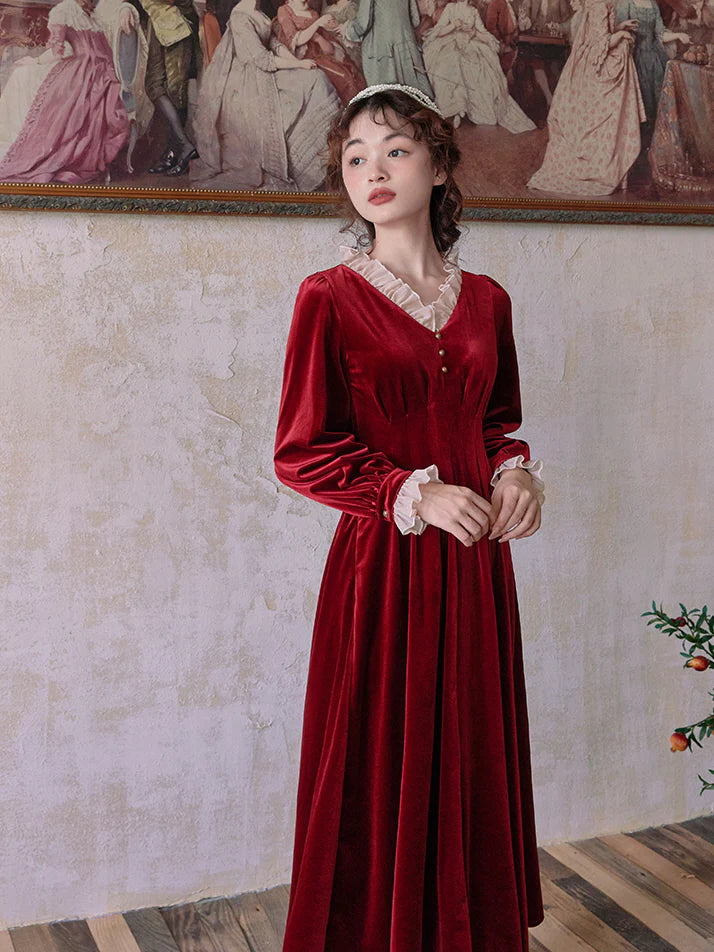 Scarlet Red Velvet Dream Dress