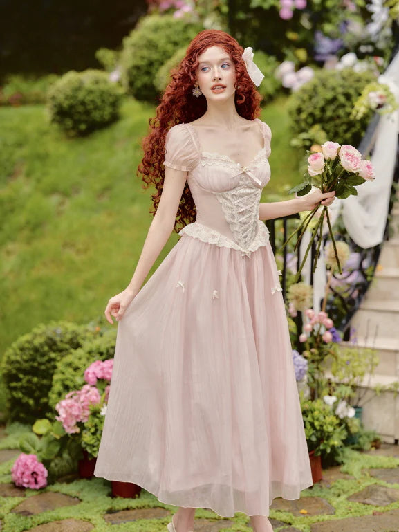 Blush Corset Lace Princess Dress