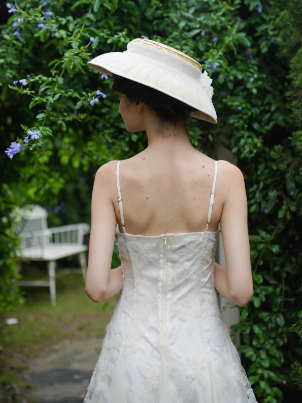 Garden Lace Bloom White Dress