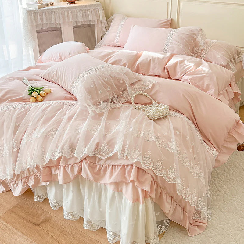 Princess Soft Cotton Ruffle Bed Set