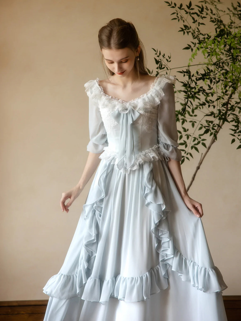 Fairytale Light Blue Princess Ruffle Dress