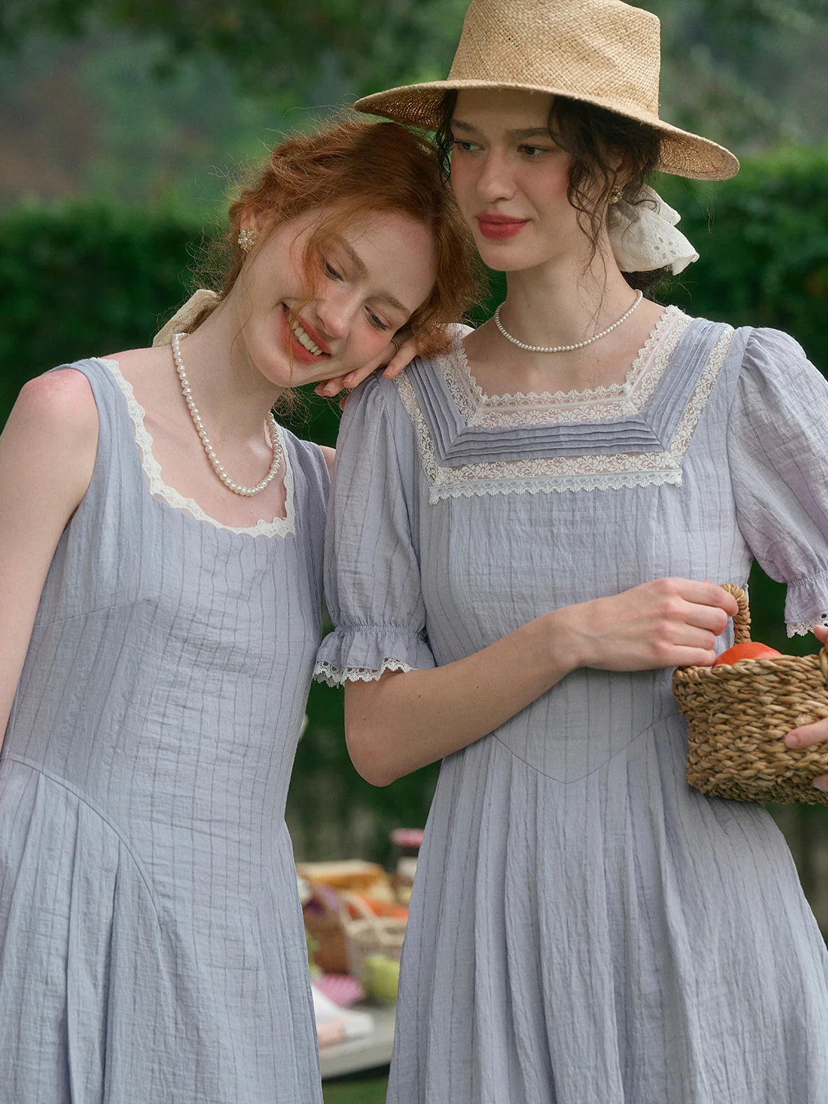 Sophia's Lace Whisper Blue Dress