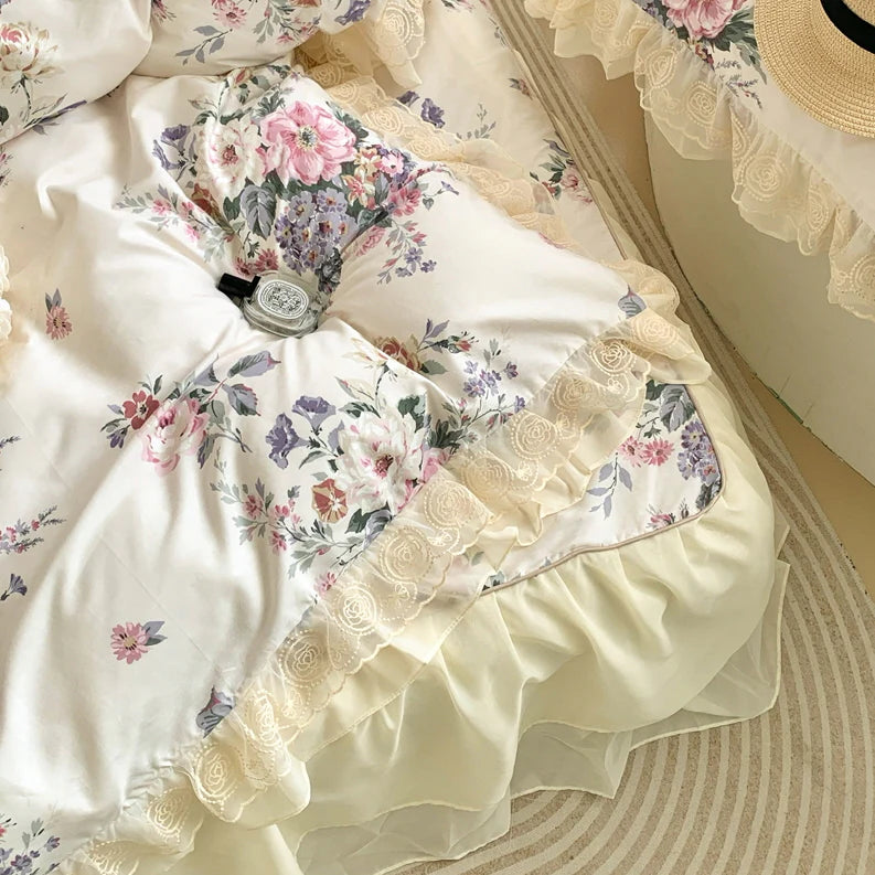 Romantic Pastoral Floral Cotton Bedding Set