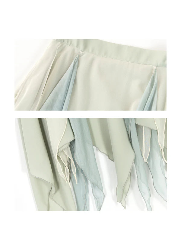 Ethereal Lace Corset & Dreamy Chiffon Skirt