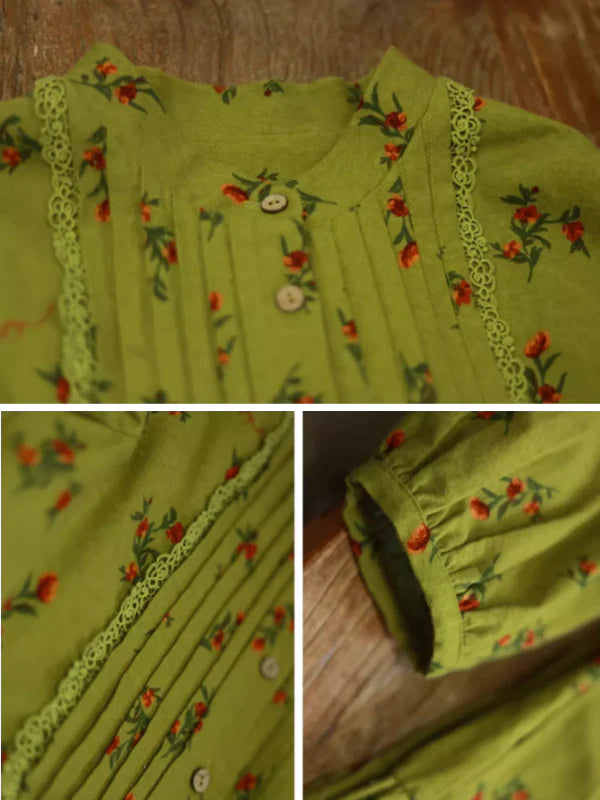 Green Harmony Floral Dress