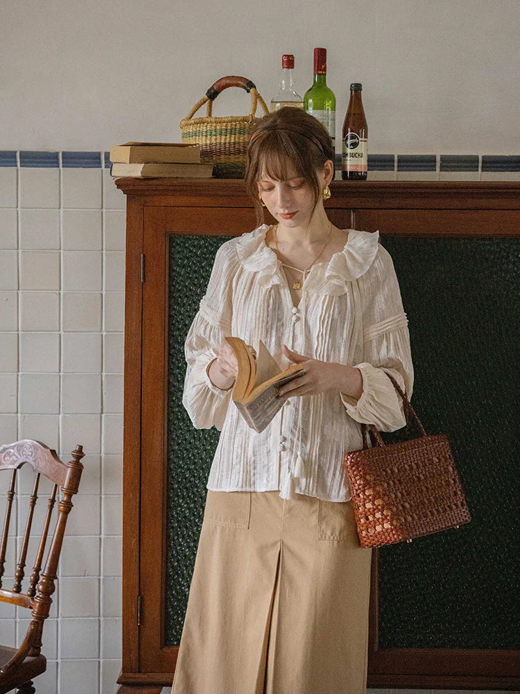 Lily's Cottage Charm Ivory Blouse