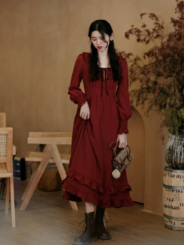 French Wine Elegance Dress