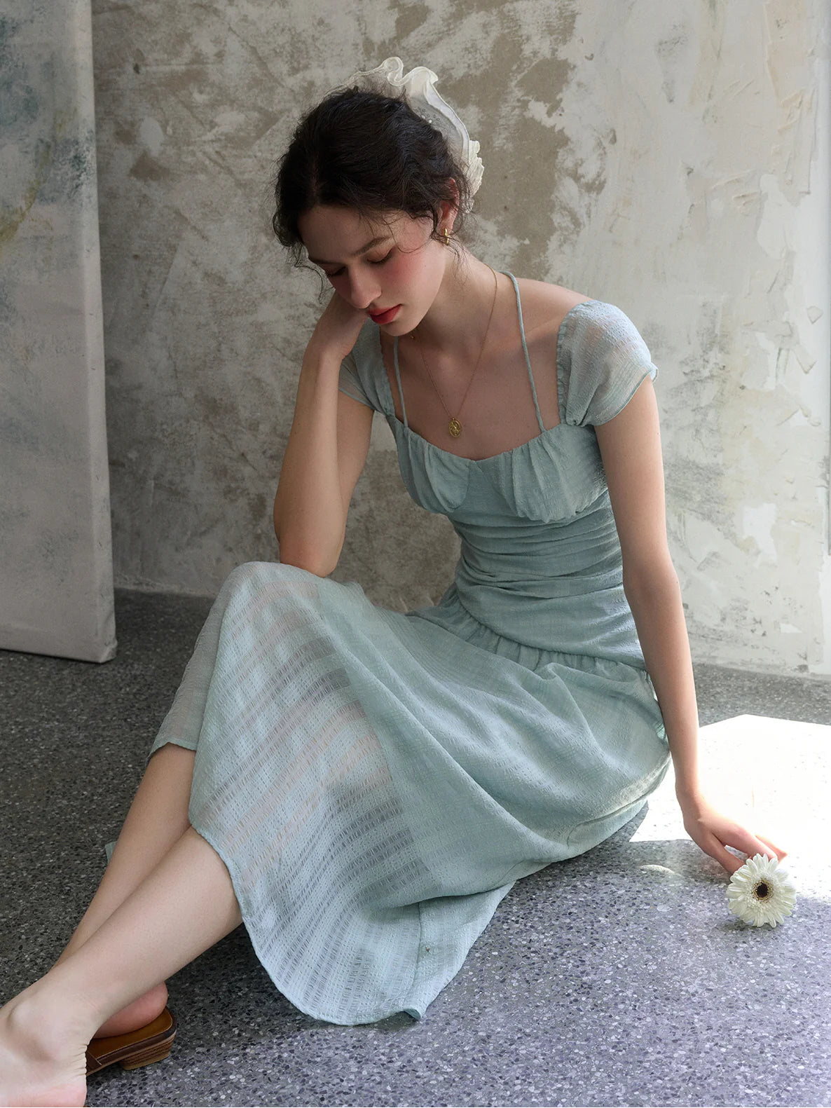 Chloe's Mint Blossom Summer Dress