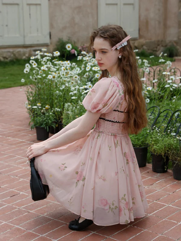 Rose Princess Chiffon Dress