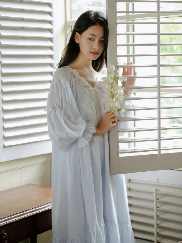 Morning Lace Long Nightgown