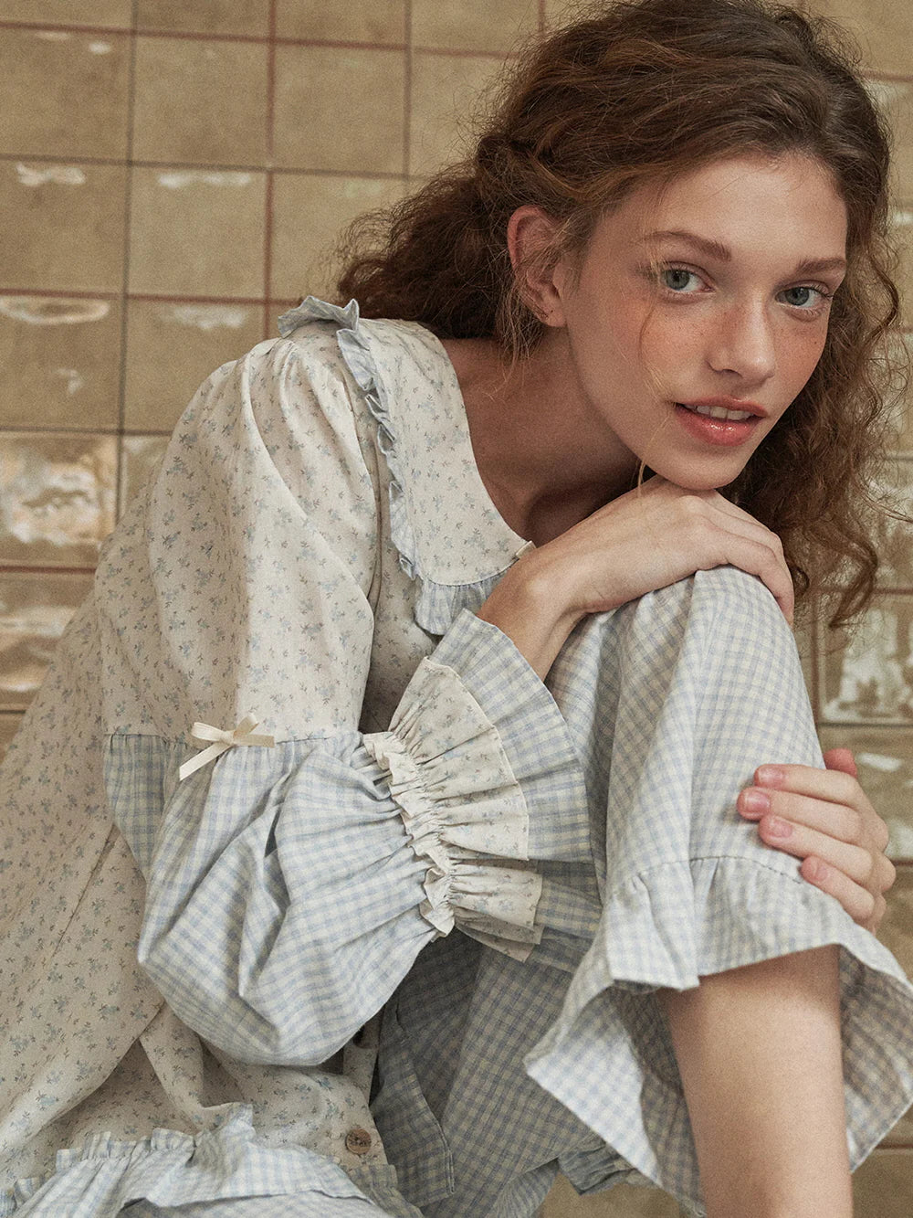 Whispering Meadow Patchwork Pajama Set