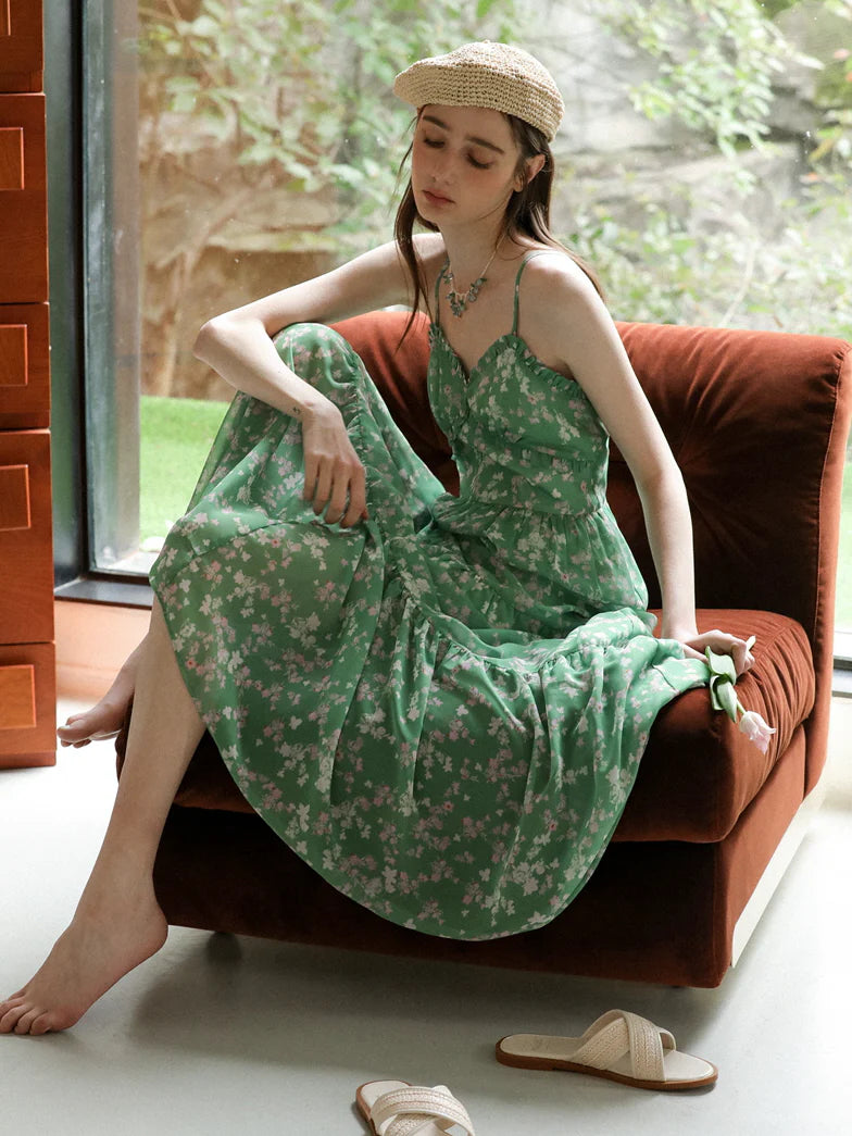 Emily's Verdant Blossom Dress