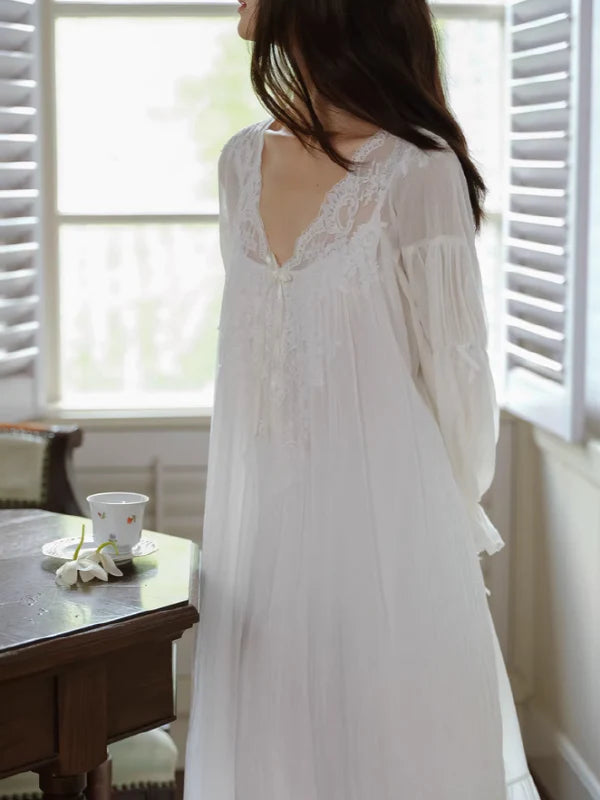 Morning Lace Long Nightgown