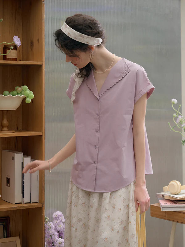 Lily's Summer Breeze Lavender Blouse