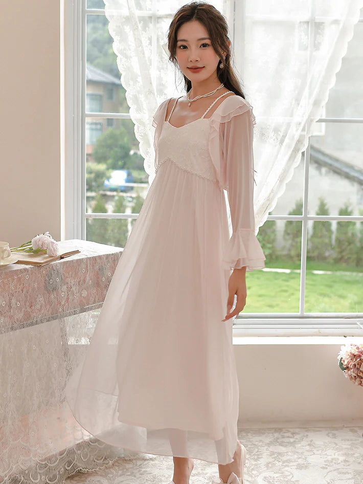 Ethereal Elegance Romantic Nightgown
