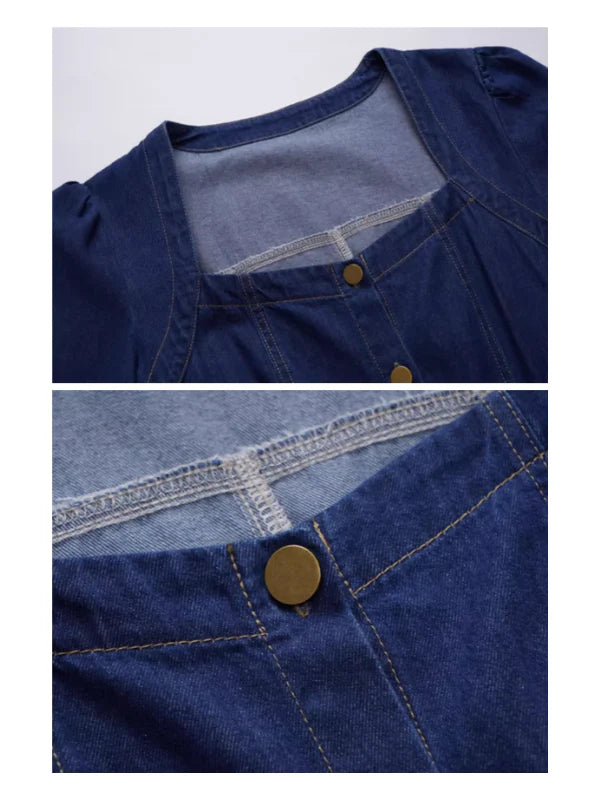 Vintage Indigo Denim Dress