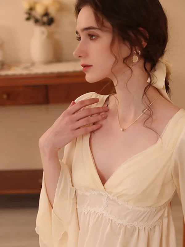 Sunlit Petal Ribbon Gown