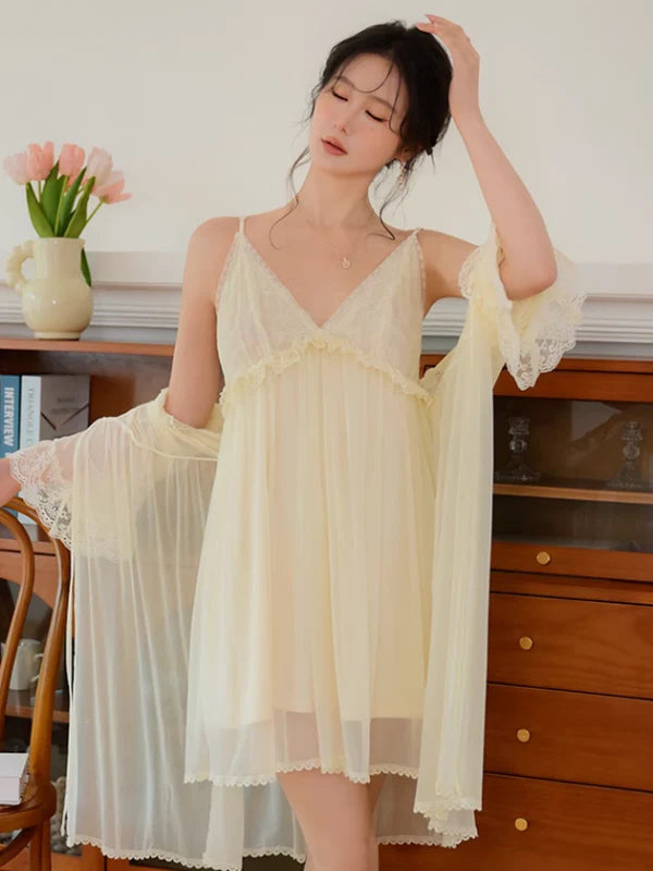 Soft Yellow Dreamer Nightgown Set