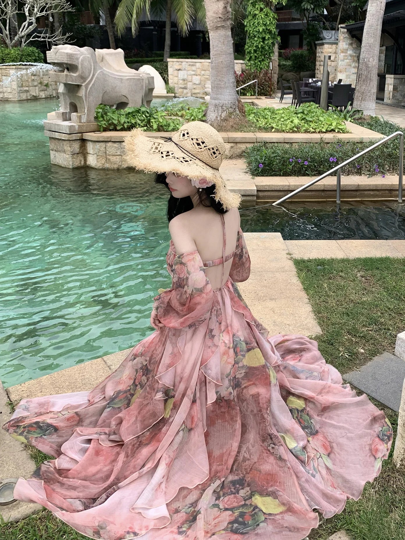 Enchanted Bloom Chiffon Gown