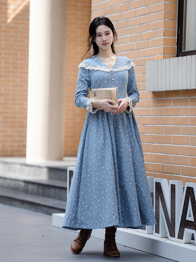 Emily's Blue Floral Dream Dress