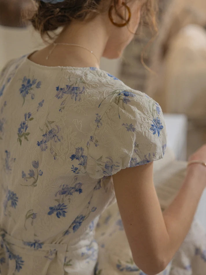 Blue Blossom Vintage Lace Dress