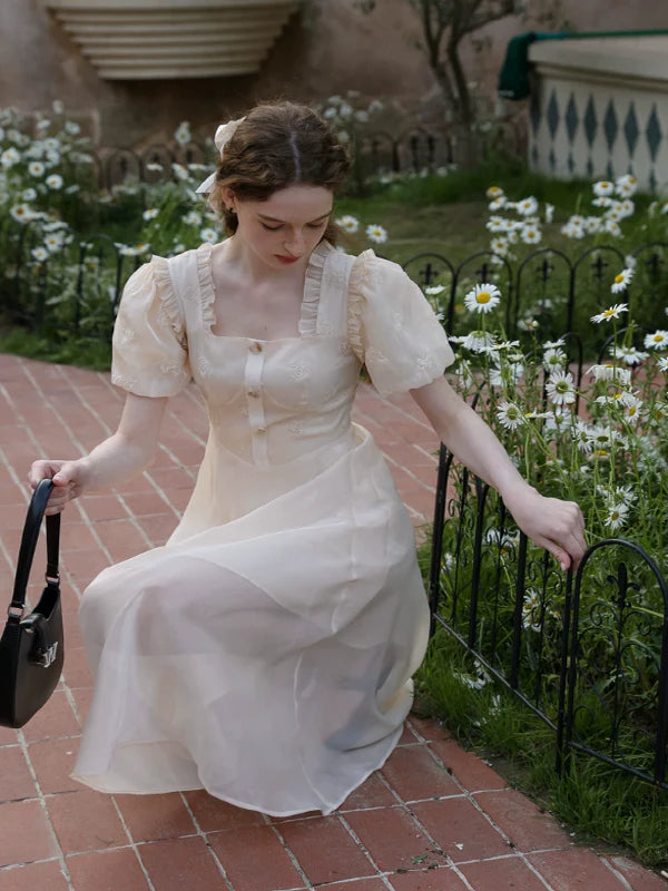 Enchanted Bloom of the Ivory Dawn Dress