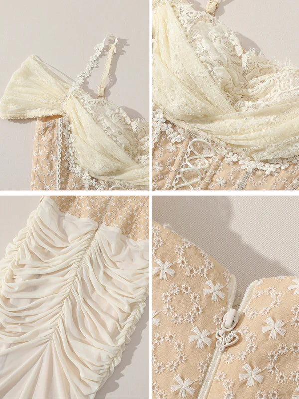 Lily's Vintage Grace Beige Dress