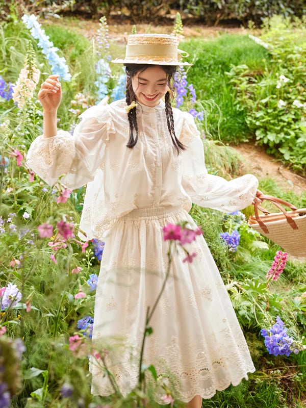 Secret Garden Embroidered Skirt