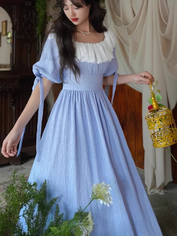 Dreamy Vintage Balloon Sleeve Dress