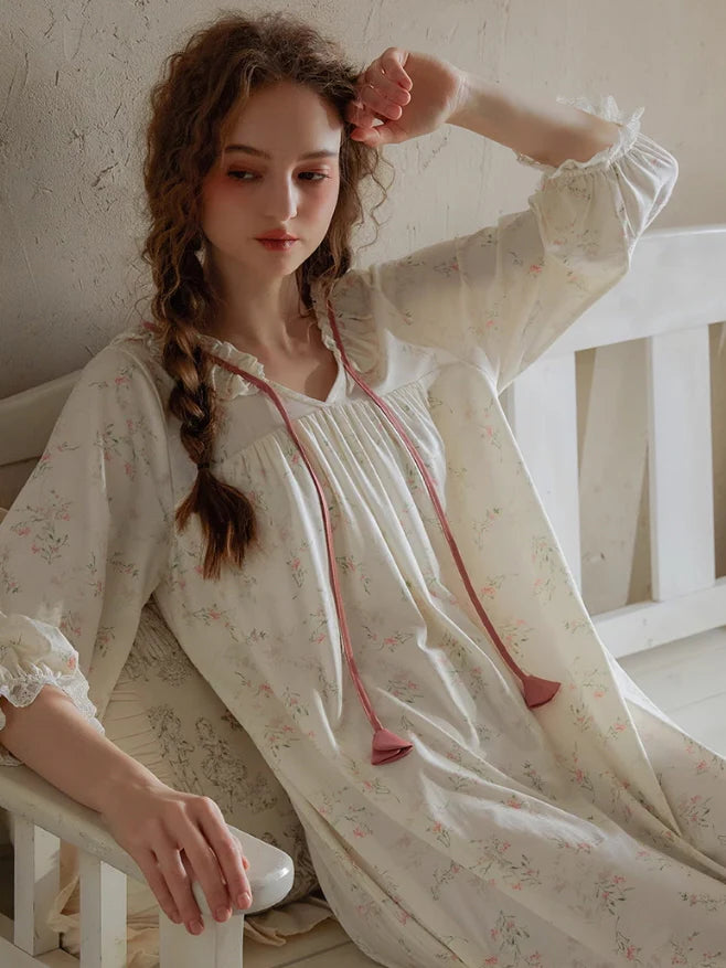 Whispering Petals Vintage Nightgown