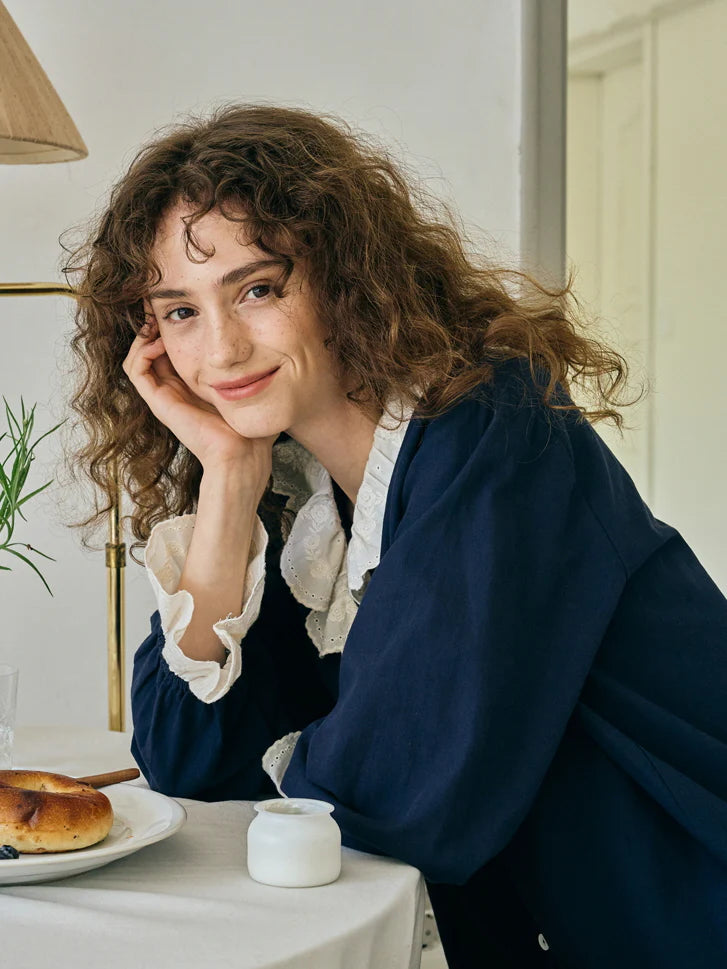 Midnight Elegance Lace Pajama Set