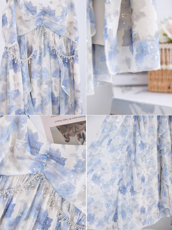 Enchanted Fairy Meadow Blue Dress