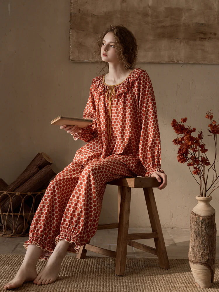 Vintage Polka Dot Pajama Set