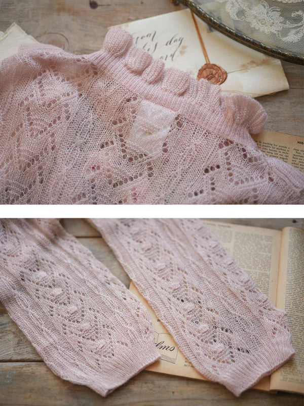 Delicate Blossom Lace Knit Sweater