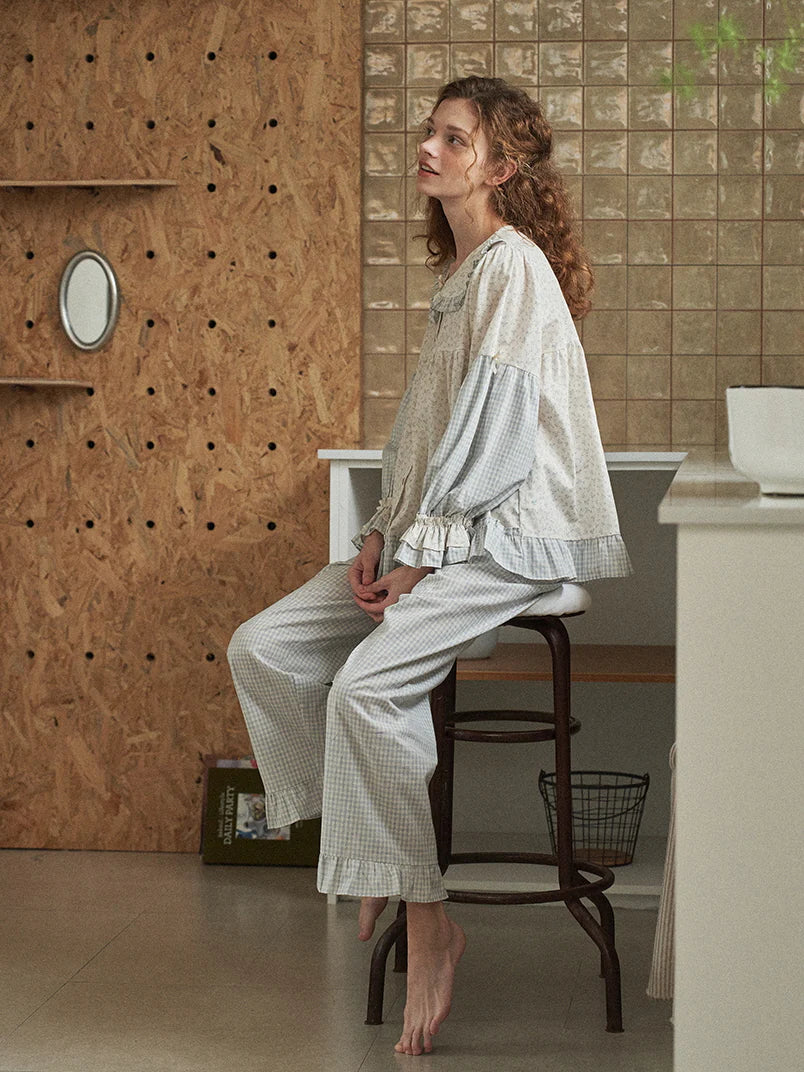 Whispering Meadow Patchwork Pajama Set