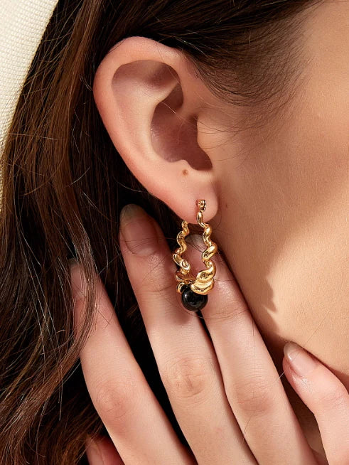 Vintage Swirl Hoop Earrings