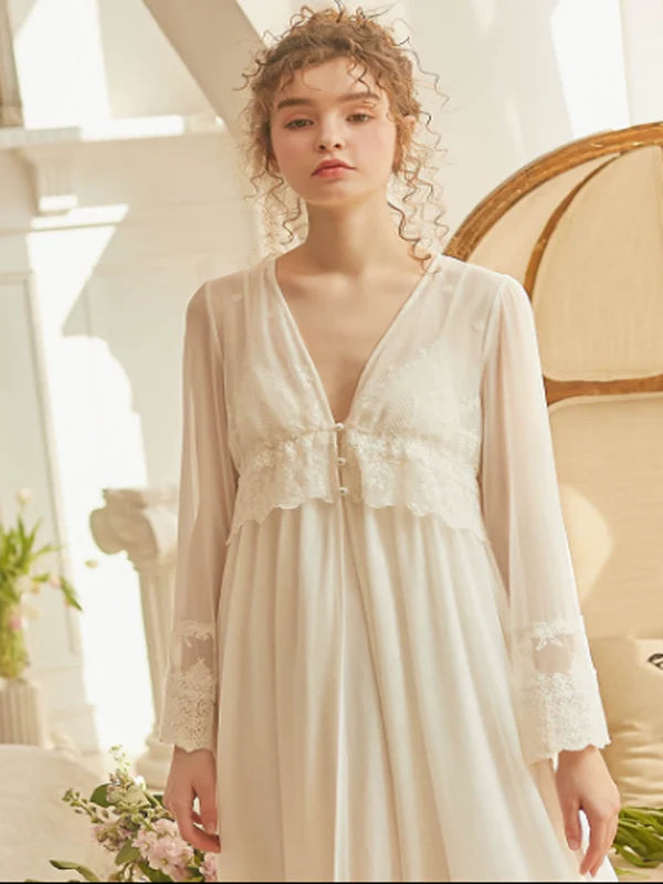 Serene Lace Elegance Nightgown