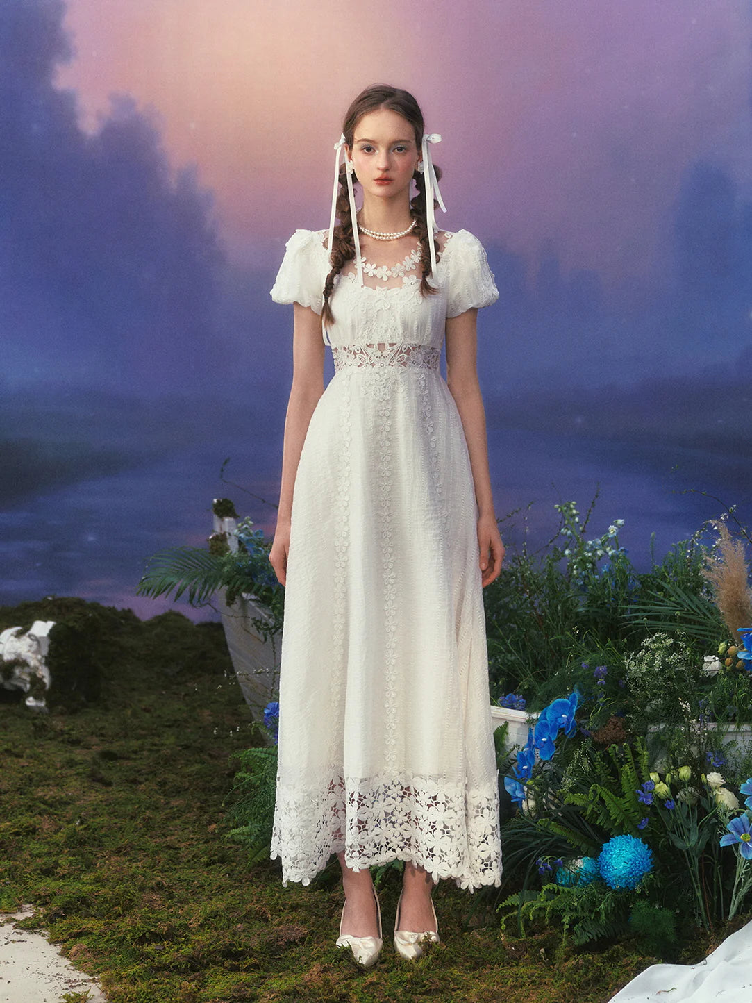 Royal Court Lace Cutout Gown