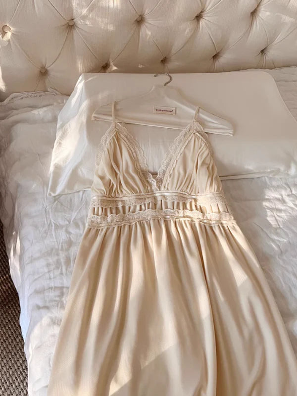 Vintage Dream Slip Dress and Gown Set
