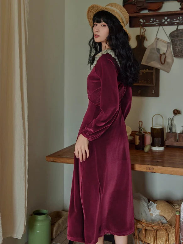 Victorian Velvet Elegance Dress