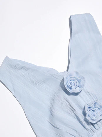 Ethereal Rosette Halter Dress