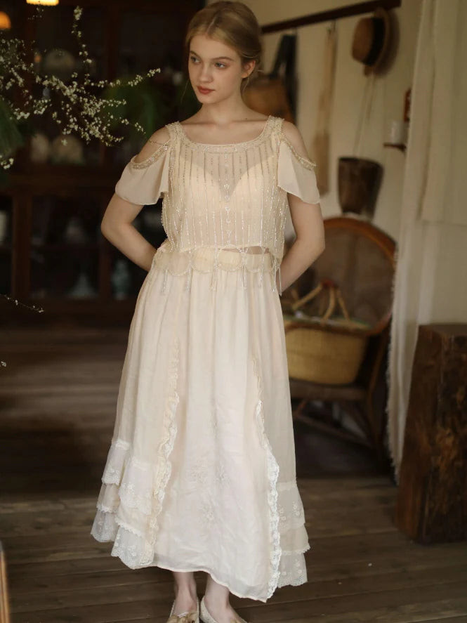 Forest Whisper Embroidered Ramie Skirt