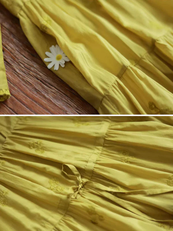 Secret Garden Yellow Floral Dress