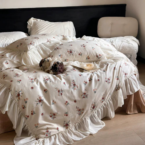 Cottagecore Vintage Rose Bedding Set