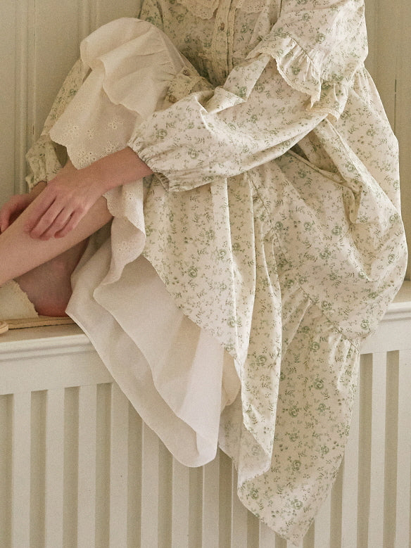 Green Garden Morning Gown