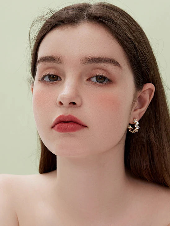 Dazzling Crystal Hoop Earrings