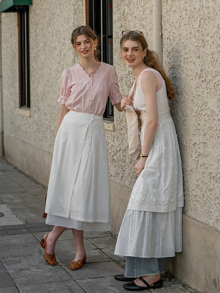 Emma's Romantic Pink Collar Blouse
