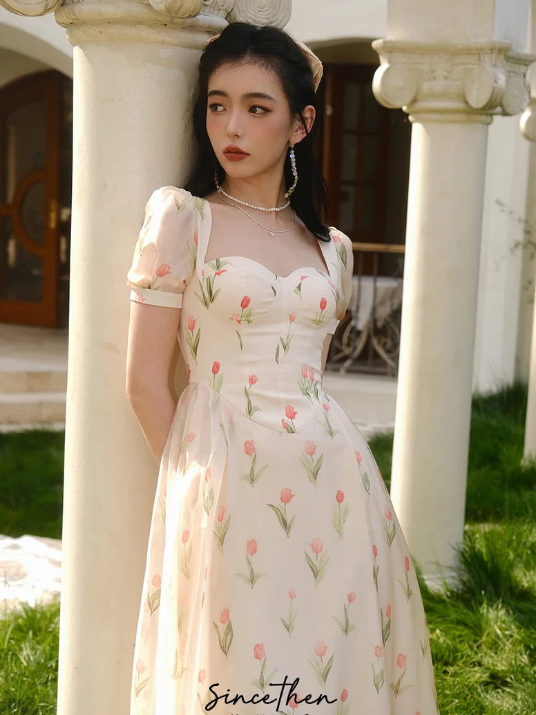 Elara's Tulip Garden Dress